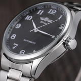 T-Winner Men’s Automatic Mechanical Watch – Retro Stainless Steel Band