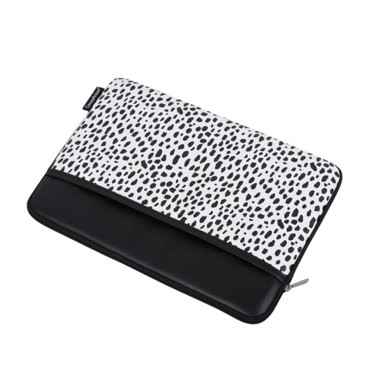 Dalmatian Print PU Leather Laptop Sleeve – Waterproof & Shockproof Case (11–15 Inch)