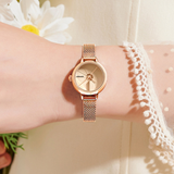 SANDA Women’s Retro Quartz Watch – Mesh Stainless Steel Strap with 30M Waterproof