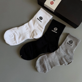 Unisex Cotton Sports Socks Gift Box – 5 Pairs Mid-Calf Solid Color Crew Socks