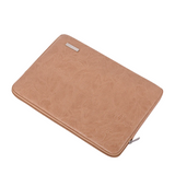 PU Leather Laptop Sleeve 11–15 Inch – Shockproof & Wear-Resistant Zipper Case