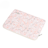 Floral PU Leather Laptop Sleeve – Case for 11–15 Inch Devices with Dual Compartments
