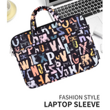 Graffiti Typography Printed Laptop Sleeve – Polyester Case for 13/14/15-inch Devices
