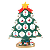 Mini Wooden Green Christmas Tree Decoration – 10-Inch Tabletop Xmas Tree