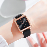 Sanda Women’s Leather Quartz Watch – Waterproof Small Dial Casual Fashion Watch