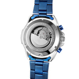 FORSINING Men's Mechanical Watch – Luminous Chronograph, Steel Strap, Auto Calendar