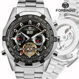 FORSINING Men's Tourbillon Mechanical Watch – Large Dial, Fashion Automatic Watch
