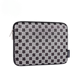 PU Leather MacBook Sleeve – Shock-Resistant Houndstooth Case for 13"–16.2" Laptops