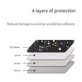 Galaxy Print PU Laptop Sleeve – Shockproof Space Design Case (11–15 Inch)