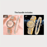 2-Piece Elegant Butterfly Quartz Watch & Stainless Steel Bracelet Set