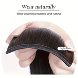 Volumizing Curly Hair Extensions for Women – Three-Piece Seamless Wavy Wig Set (Light Brown)