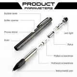 Multitool Pen Set – 9-in-1 LED Screwdriver, Bottle Opener & Touchscreen Stylus Gift Tool