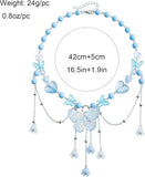 Butterfly Pearl Choker Necklace – Trendy Beaded Clavicle Chain for Women