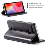 HAWEEL Cover case, CaseMe Horizontal Flip PC + PU Leather Case for Xiaomi Redmi 6, with Magnetic Buckle & Holder & Card Slot & Wallet (Black) (Color : Black)