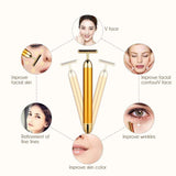 Gold Vibrating Facial Beauty Stick Massager