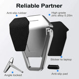 Adjustable Laptop Stand – Foldable Aluminum Alloy Cooling Stand with Portable Vertical Storage Design