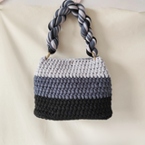 Handwoven Shoulder Handbag – Large Capacity, Contrast Color Woven Bag