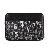 Waterproof PU Leather Laptop Sleeve – Case for 11–15" Devices, Chalkboard Print