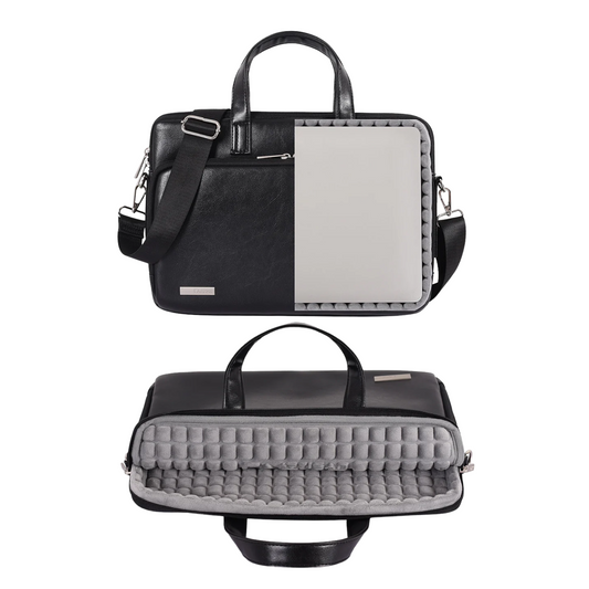 Business‑Grade  Waterproof Laptop Briefcase – Shock‑Resistant with Front Pocket