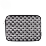 PU Leather MacBook Sleeve – Shock-Resistant Houndstooth Case for 13"–16.2" Laptops