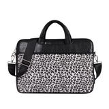 Leopard Print PU Leather Laptop Sleeve – Waterproof, 13/14/15 Inch Compatible