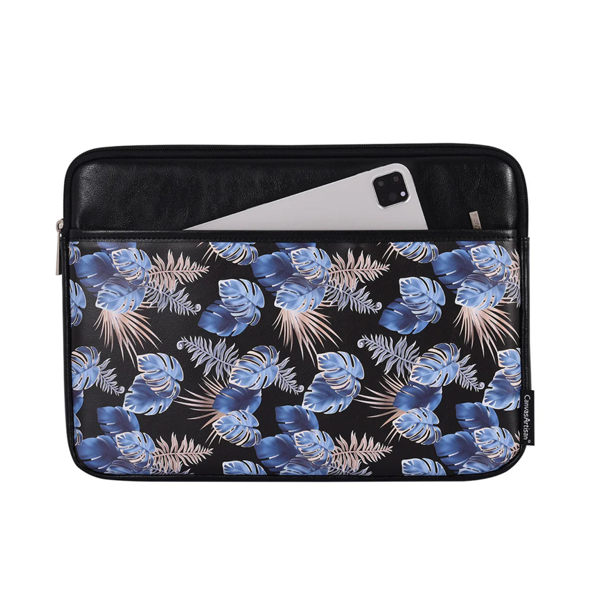 Shockproof Laptop Sleeve with Botanical Print – PU Case for iPad & Tablets, Fits 11"–15"