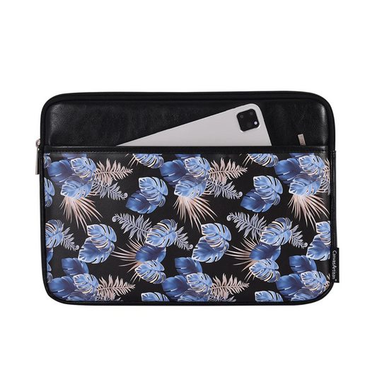 Shockproof Laptop Sleeve with Botanical Print – PU Case for iPad & Tablets, Fits 11"–15"