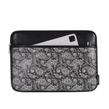 Slim Laptop Sleeve – Lightweight PU Case with Floral Paisley Print (11"-15")
