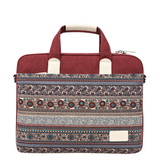 Ethnic Canvas Laptop Bag – 3‑in‑1 Crossbody/Hand‑Held for 13–15″ Devices