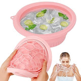 Collapsible Ice Basin – Folding Facial Ice Bath Bowl with Ice Tray for Kitchen & Skincare Use