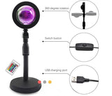 Sunset Lamp with 16 Colors in 1, with Remote (PREMIUM QUALITY)