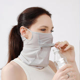 Ice Silk UV Protection Face Mask – Breathable Sunscreen Veil for Outdoor & Sports Use