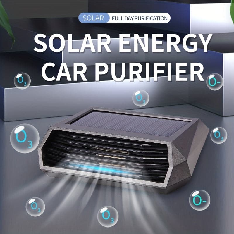 Solar-Powered Car Air Purifier –With USB Type-C Charging