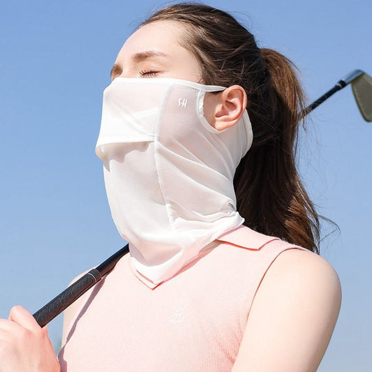 Ice Silk UV Protection Face Mask – Breathable Sunscreen Veil for Outdoor & Sports Use