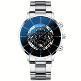 Popular Men's Quartz Watch – Stainless Steel Strap