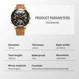 FORSINING Men's Tourbillon Mechanical Watch – Multi-Functional Fashion Timepiece