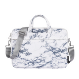 Marble Print Waterproof Laptop Bag – Fits 13" to 15" – Briefcase with Front Pocket