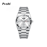 POSHI Men’s Stainless Steel Quartz Watch – Waterproof, Luminous, Ultra-Thin Design