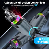 180W Fast Car Charger – 4-in-1 Smart Charging Adapter with Starry Sky Light & Aromatherapy Design