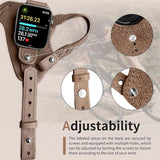 Apple Watch Leather Strap – Buttoned PU Leather Band Compatible with iWatch Ultra, SE & Series 10–4