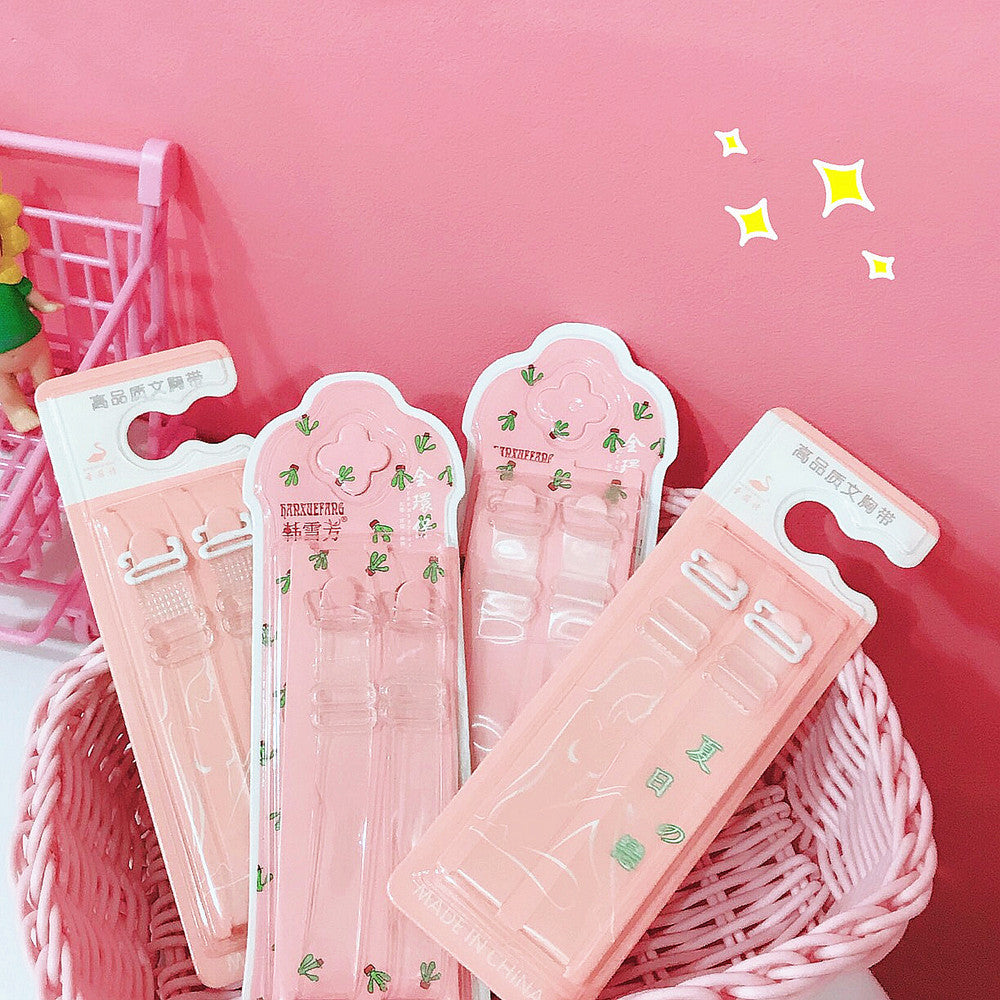 Transparent Shoulder Strap Invisible Shoulder Strap Bra Strap Frosted Transparent Widened Invisible Strap Adjustable Lingerie Strap Anti-slip