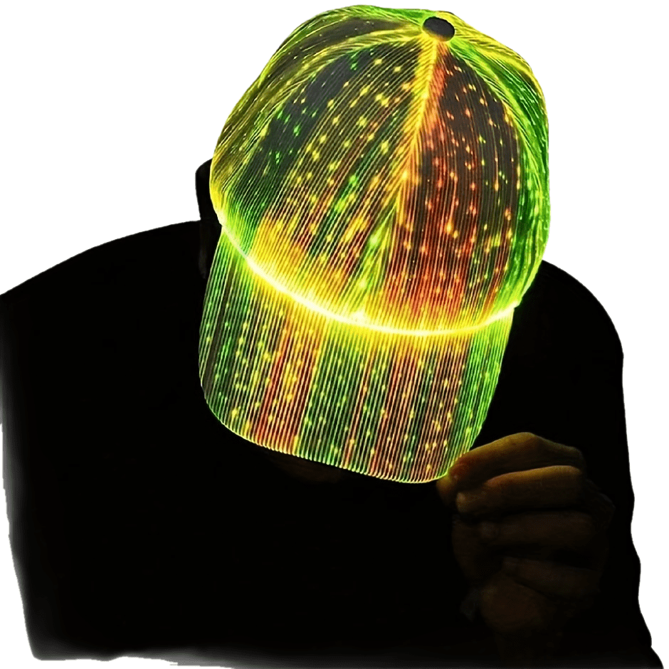 LED Light Up Fiber Optic Rave Hat Bshopy in LED Light Up Fiber Optic Rave Hat Bshopy in