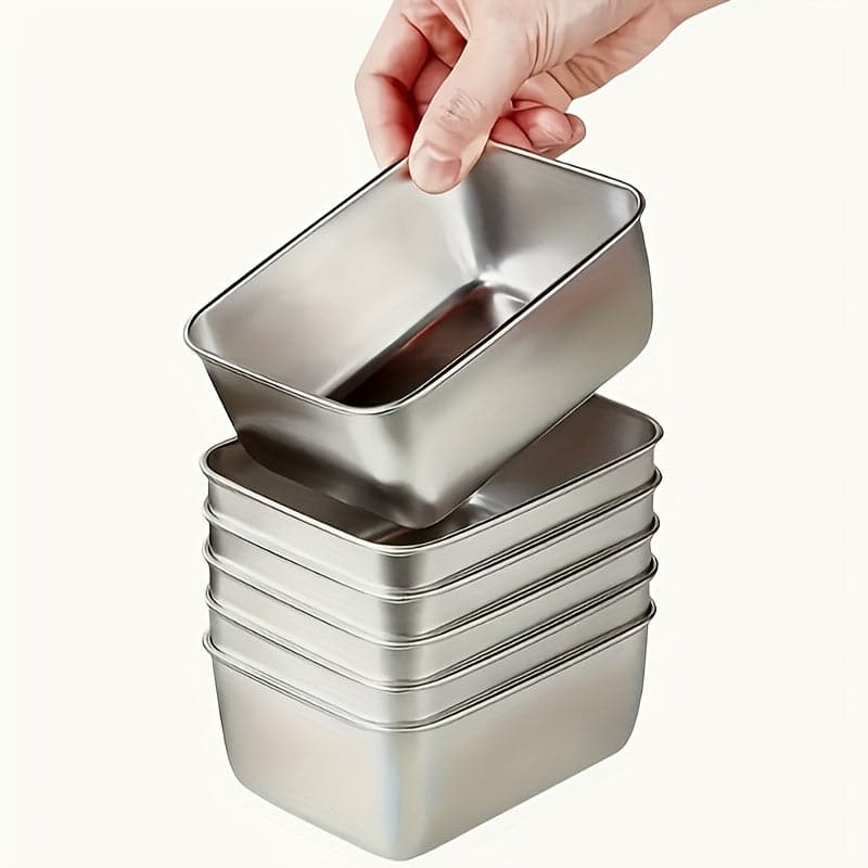 Multi-Use 5pcs Stainless Steel Food Storage Container Set - Airtight & Stackable