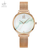 SK Women’s Quartz Watch – Minimalist Analog Wristwatch, Ultra-Thin Waterproof Design