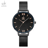 SK Women’s Quartz Watch – Minimalist Analog Wristwatch, Ultra-Thin Waterproof Design