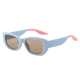 Square Sunglasses for Women – UV400 Blue Retro Fashion Shades for Round Faces