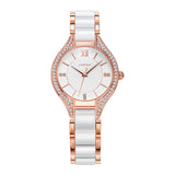 SINOBI Women's Quartz Watch – Ceramic Alloy Strap, Auto Date, Fashion Luxury Timepiece