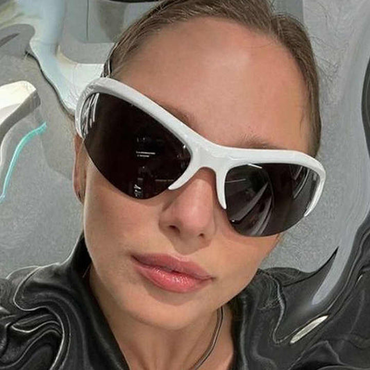 [Glare X] Futuristic Semi Rimless Sunglasses