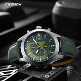 Sinobi Men's Quartz Watch – Multifunction Business Timepiece with Calendar & Leather Strap