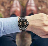 T-Winner Men’s Stainless Steel Automatic Watch – Water Resistant Travel Wristwatch